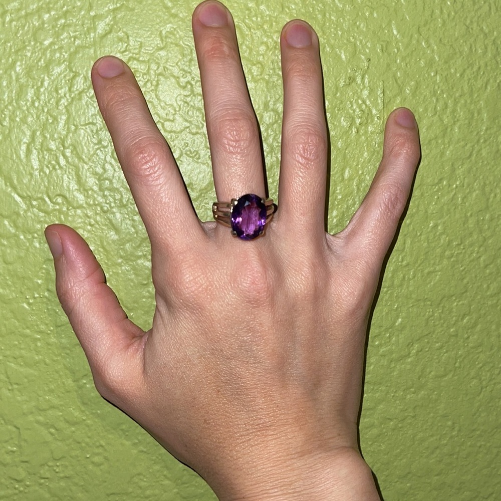Programmed Crystal: Sterling Silver Amethyst Ring… - image 1